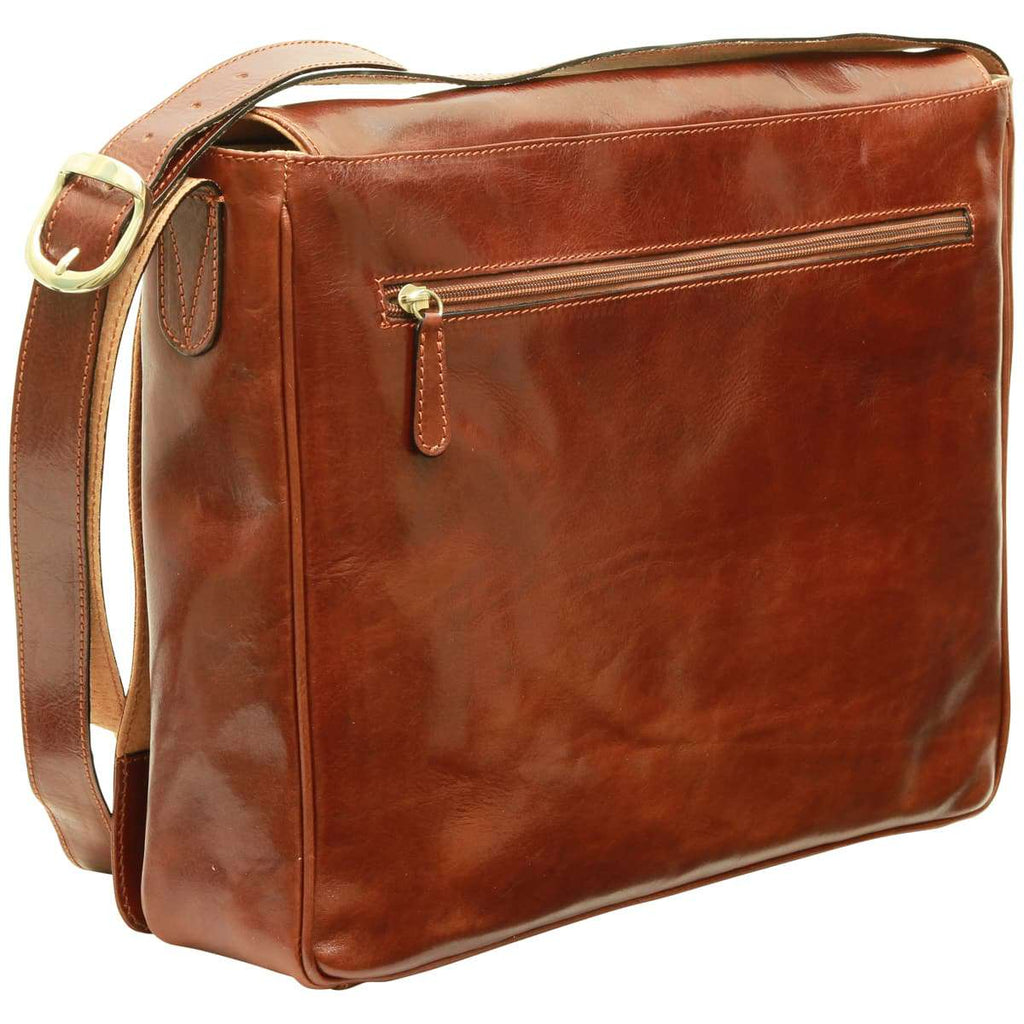 Borsa messenger uomo in pelle - Marrone