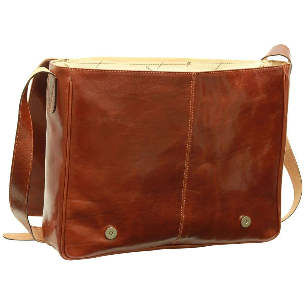 Borsa messenger uomo in pelle - Marrone