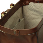 Borsa da Medico in Pelle Pieno Fiore Marrone - Old Angler 4