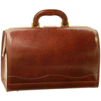 Borsa da Medico in Pelle Pieno Fiore Marrone - Old Angler 2