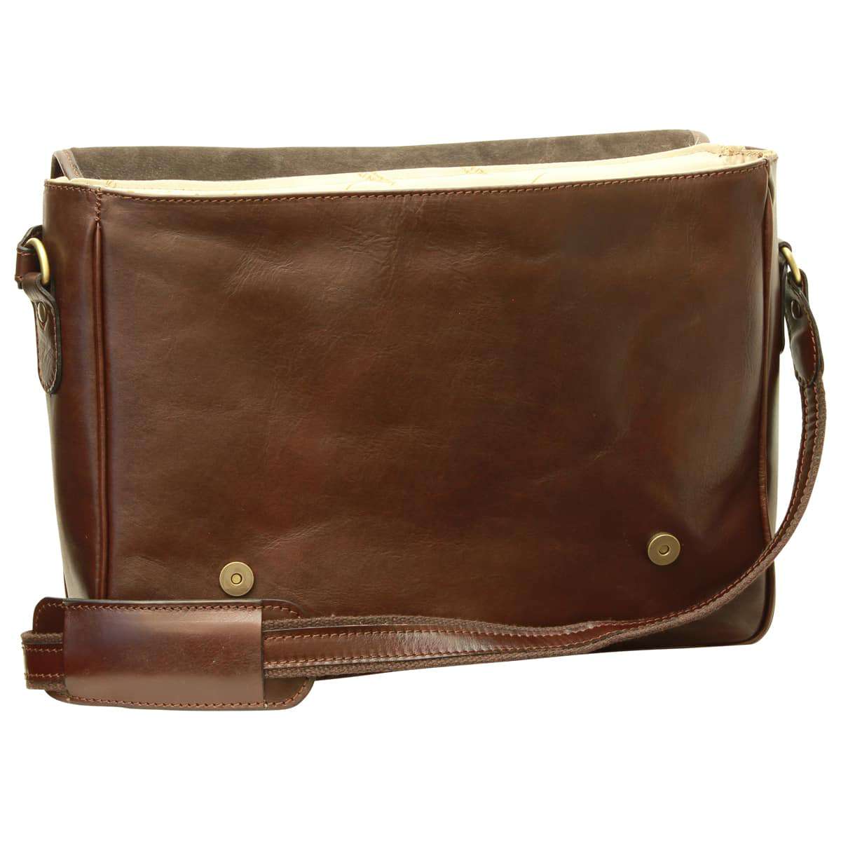 Borsa Messenger in pelle-  Marrone