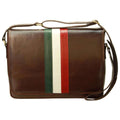 Borsa Messenger in pelle-  Marrone