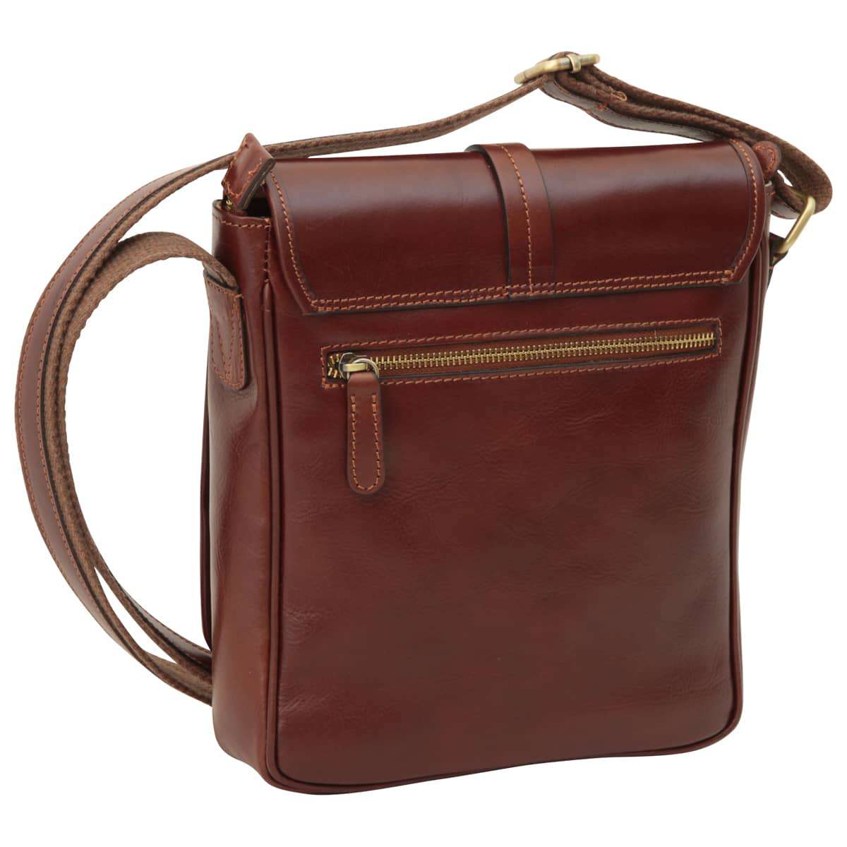 Messenger con chiusura magnetica. Marrone