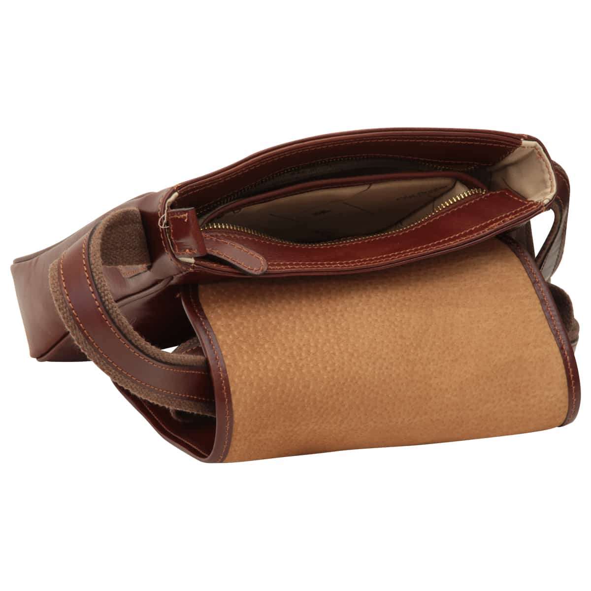 Messenger con chiusura magnetica. Marrone