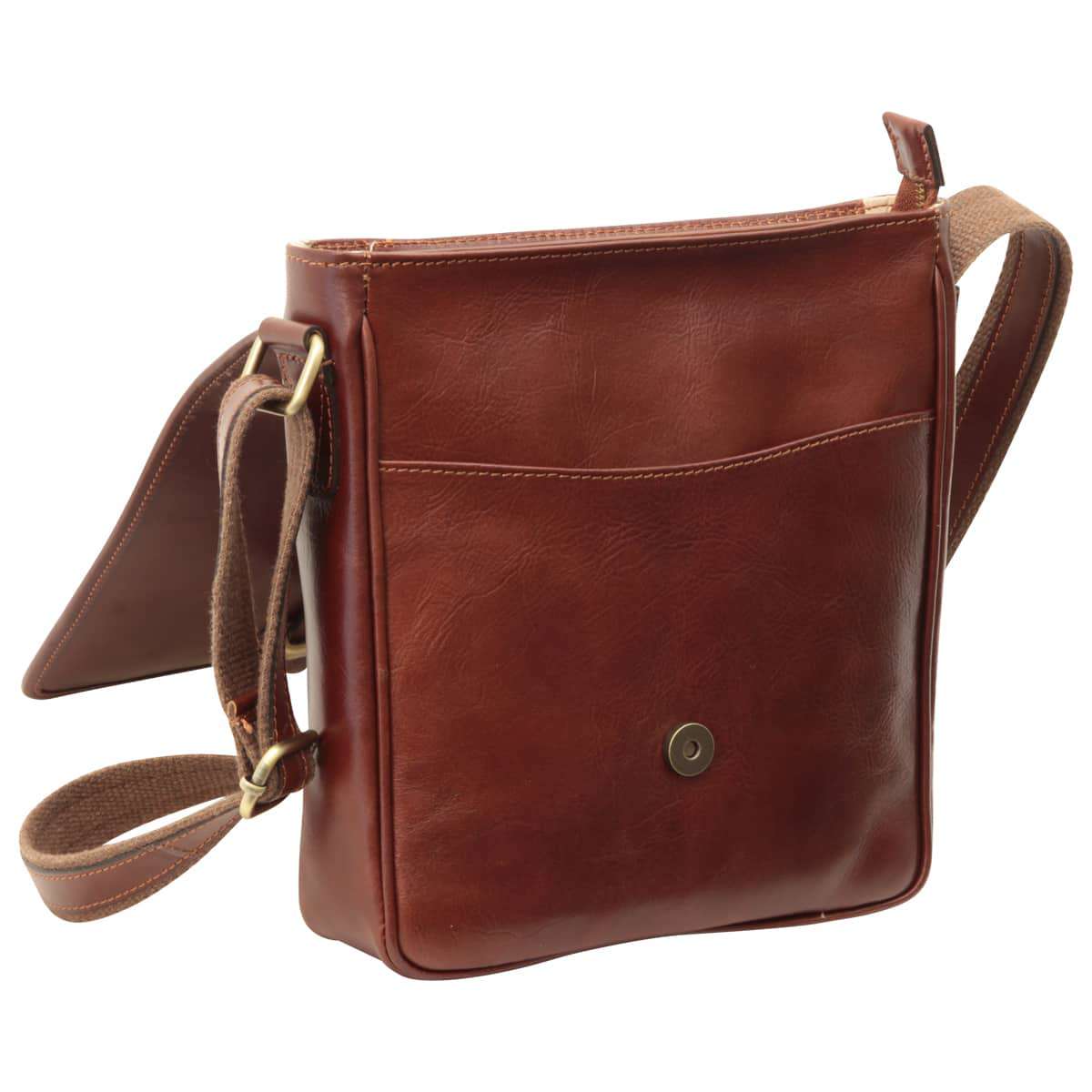 Messenger con chiusura magnetica. Marrone