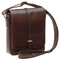 Messenger con chiusura magnetica. Marrone Scuro