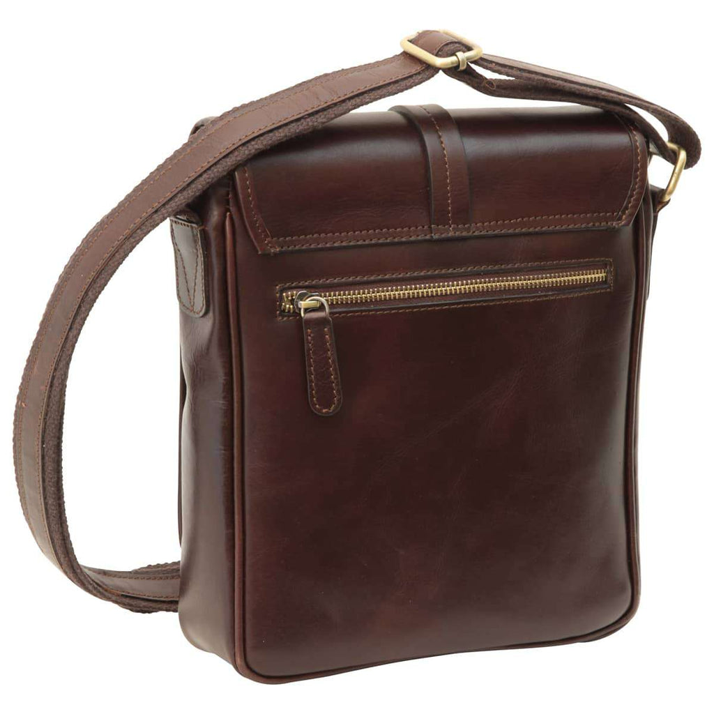 Messenger con chiusura magnetica. Marrone Scuro