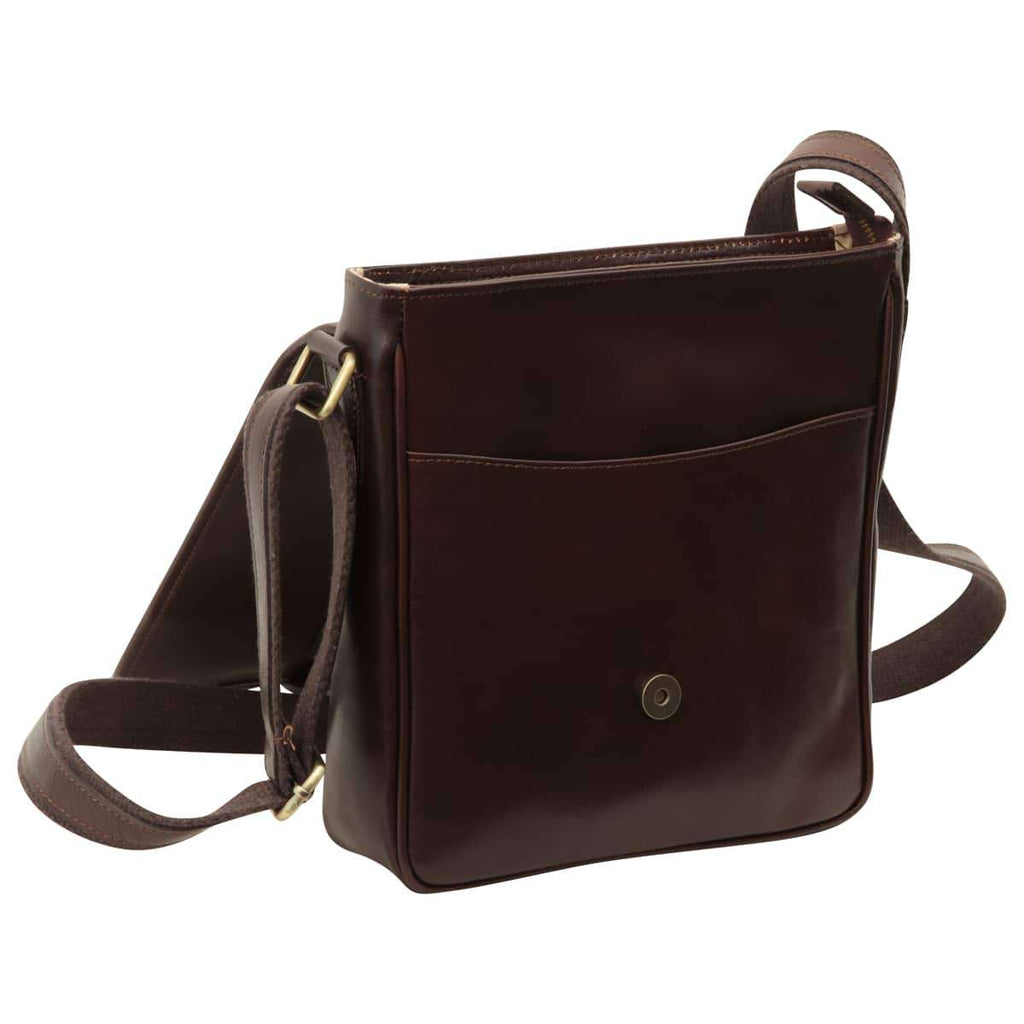 Messenger con chiusura magnetica. Marrone Scuro