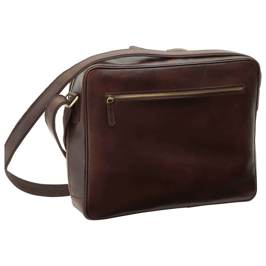 Messenger in vacchetta. Marrone Scuro