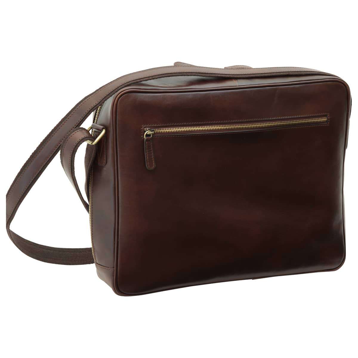 Messenger in vacchetta. Marrone Scuro