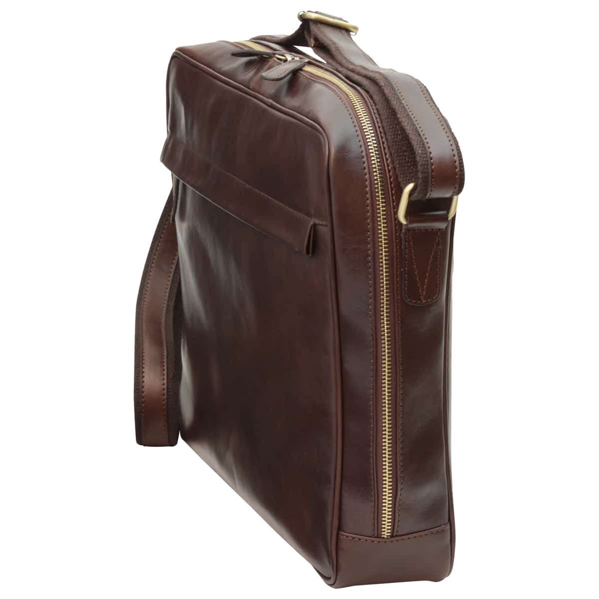 Messenger in vacchetta. Marrone Scuro