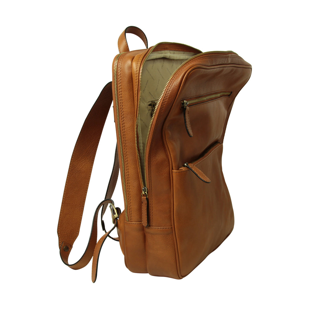 Zaino in pelle con fascia per trolley- Coloniale