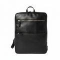 Zaino in pelle con fascia per trolley - nero