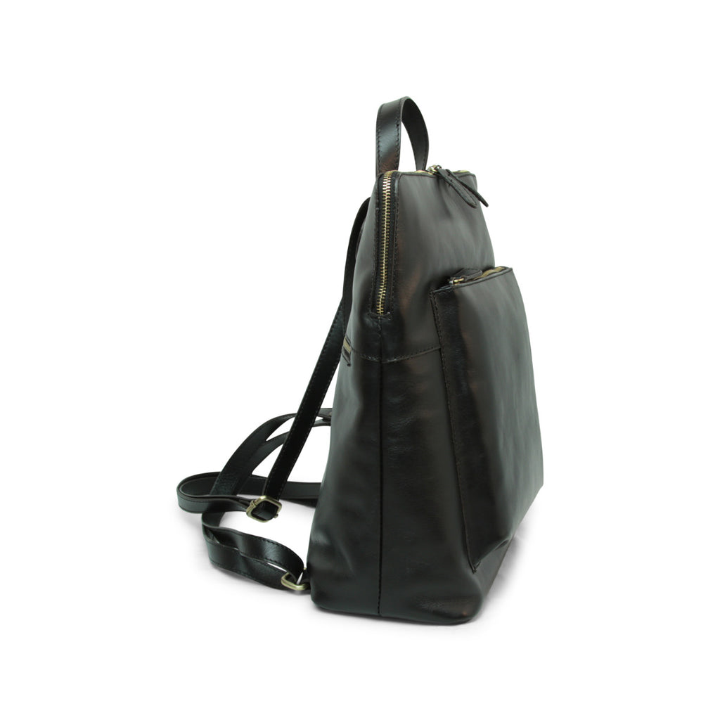 Zaino in pelle - nero