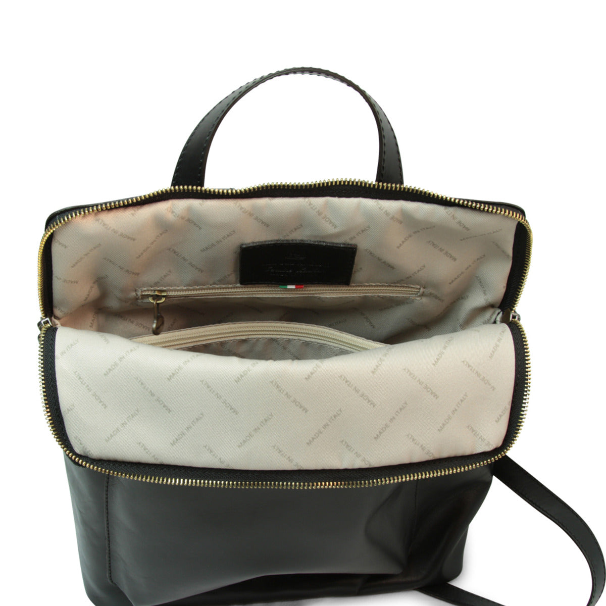Zaino in pelle - nero