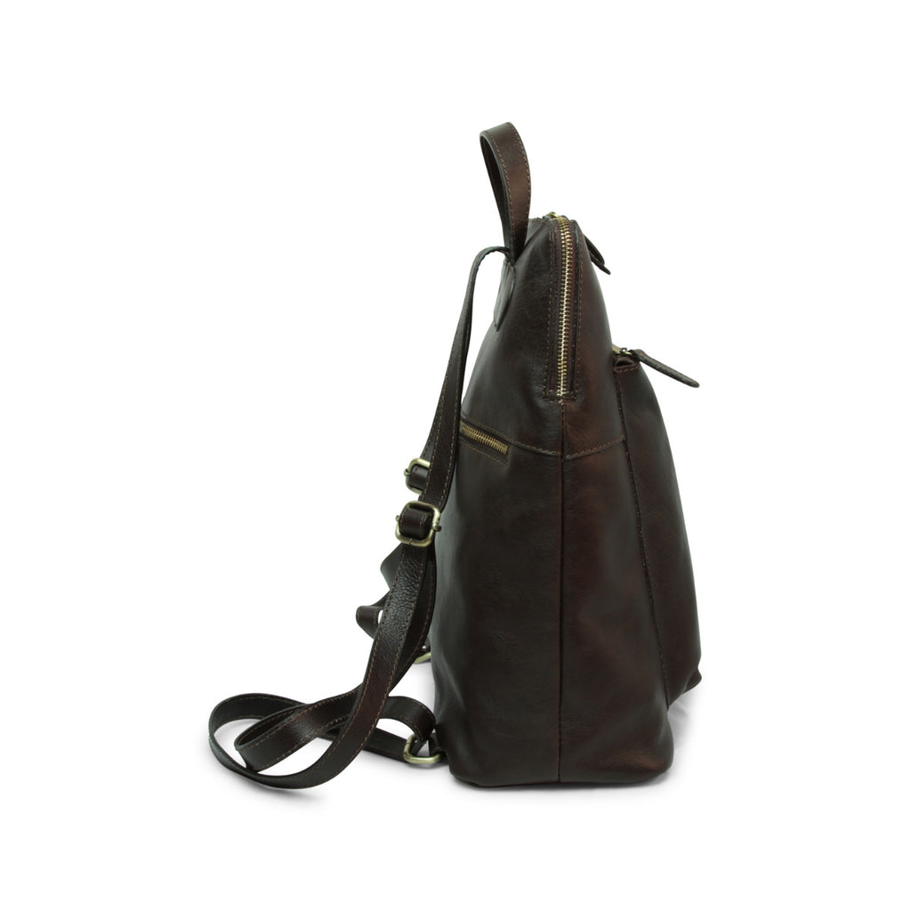 Zaino in pelle - marrone scuro