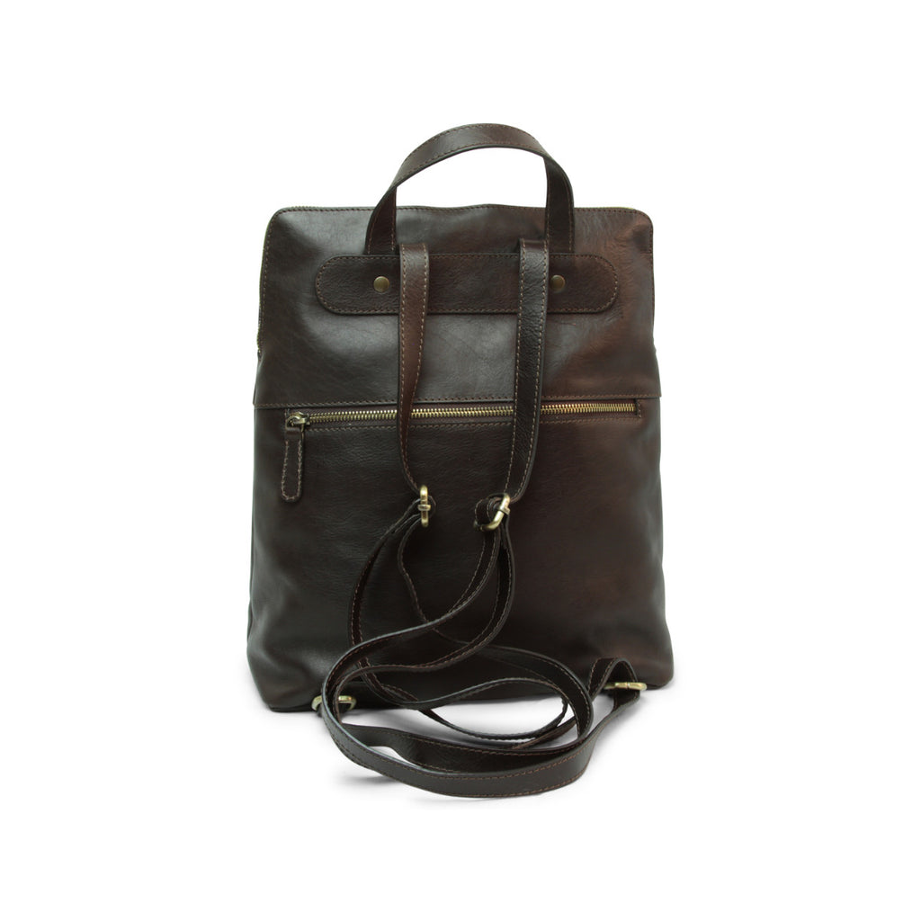 Zaino in pelle - marrone scuro