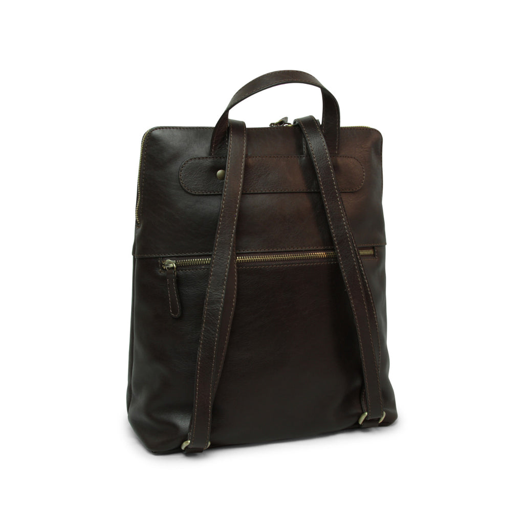 Zaino in pelle - marrone scuro