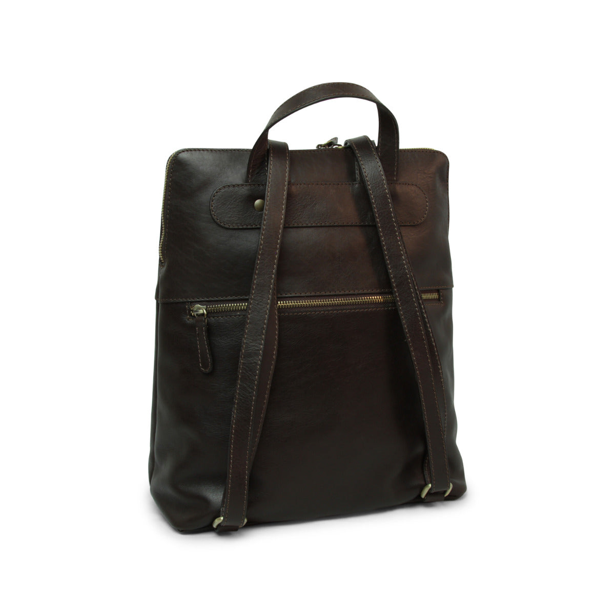 Zaino in pelle - marrone scuro