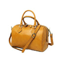 Bauletto artigianale in pelle di vitello Ocra - Made in Italy