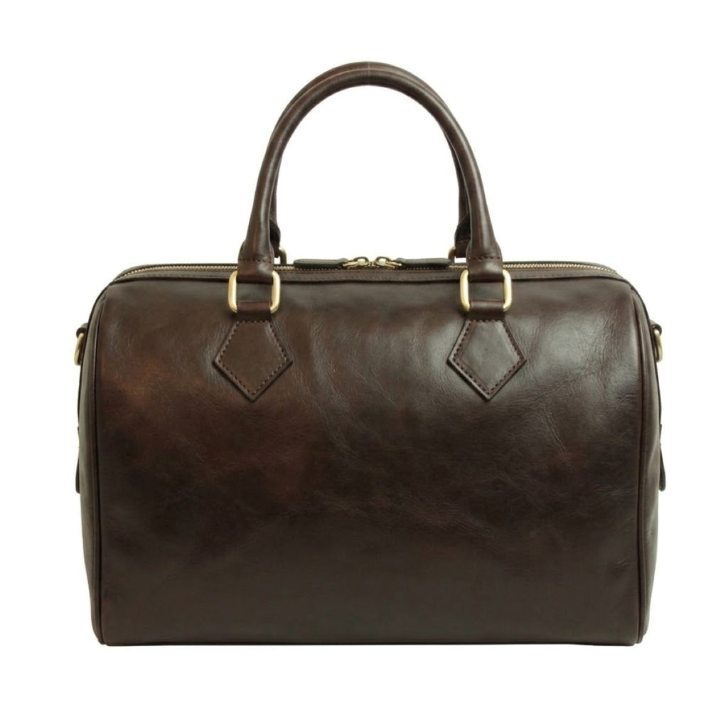 Bauletto artigianale in pelle di vitello Testa di Moro - Made in Italy