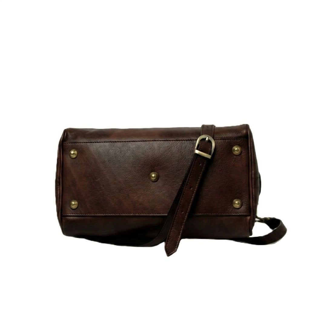 Bauletto artigianale in pelle di vitello Testa di Moro - Made in Italy