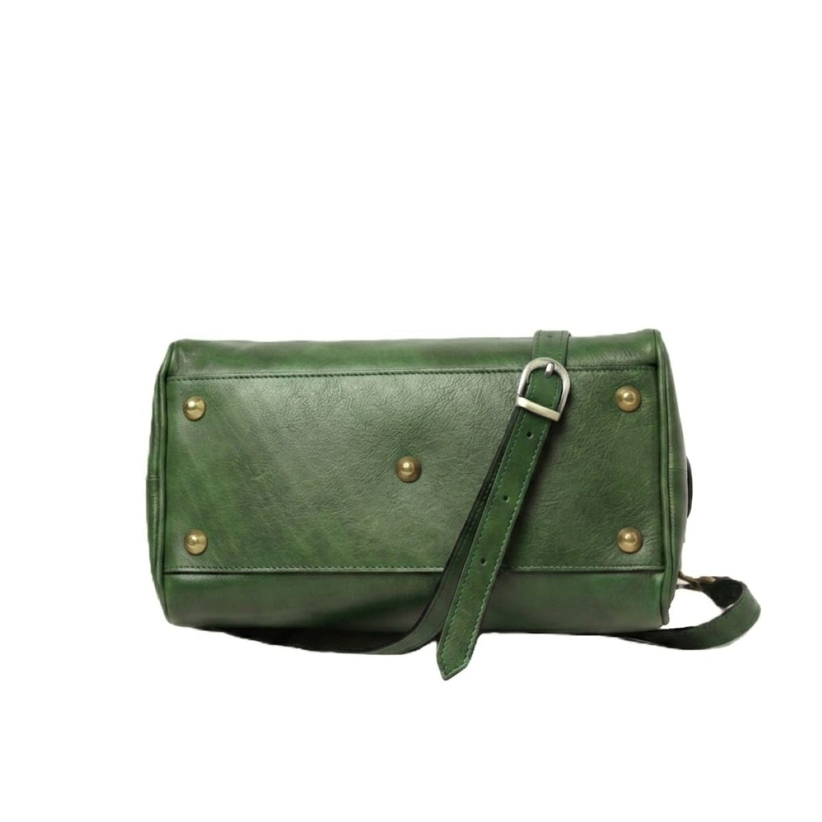 Bauletto artigianale in pelle di vitello Verde - Made in Italy