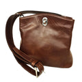 Borsa a secchiello in pelle - castagna