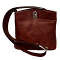 Borsa a secchiello in pelle - Mogano