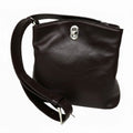 Borsa a secchiello in pelle - Marrone scuro