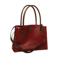 Borsa a Spalla Bicolore in Pelle Rossa | Old Angler
