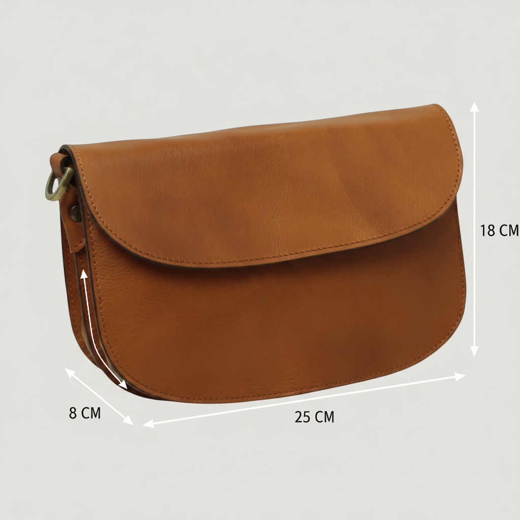 Borsa a Tracolla Artigianale in Vitello Pieno Fiore Coloniale - Old Angler