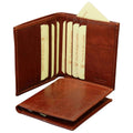 Portafoglio in pelle (piccolo). Marrone con RFID