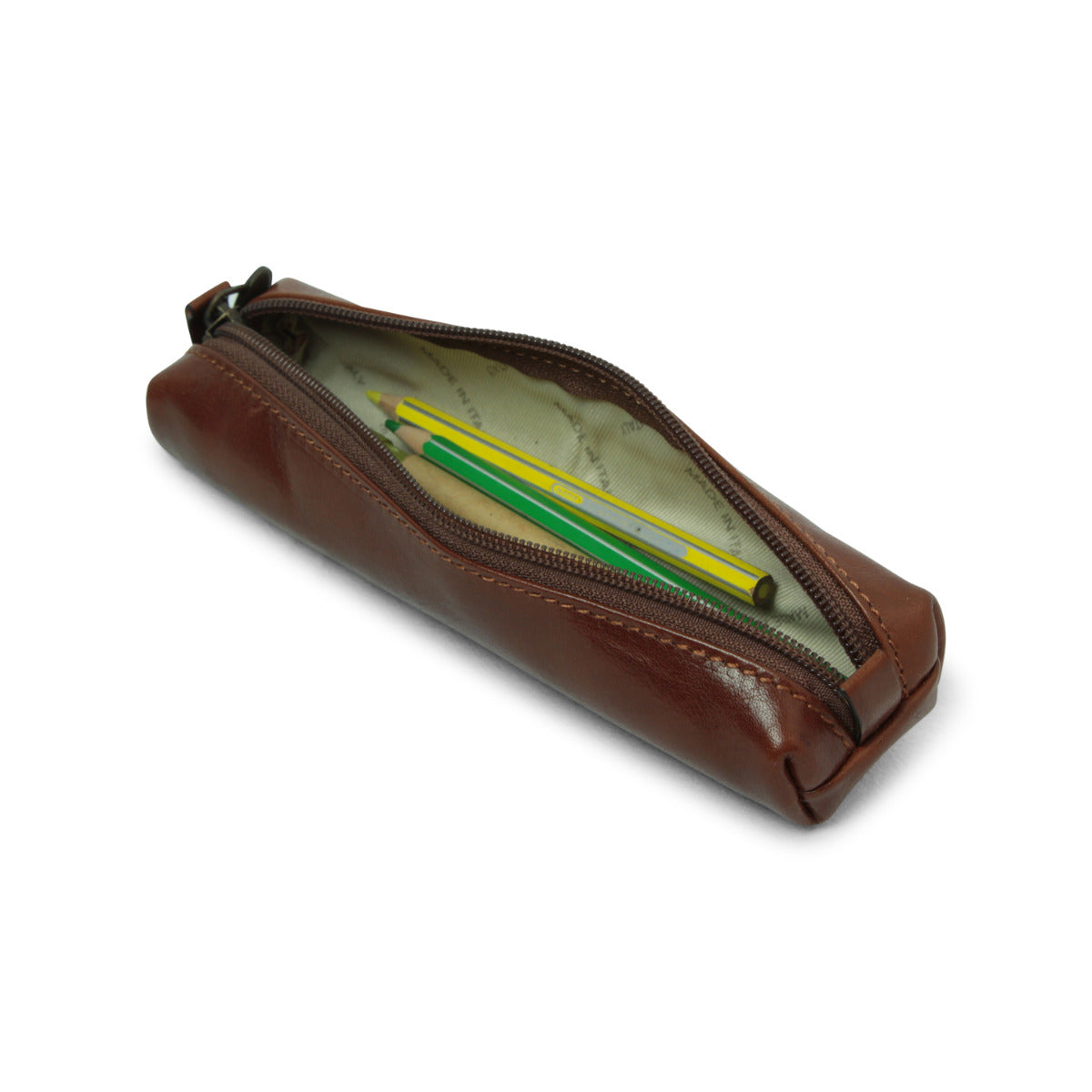 Portapenne in pelle - marrone