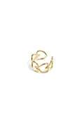Elegante anello con cuori in acciaio inossidabile regolabile, design casual per ogni occasione.