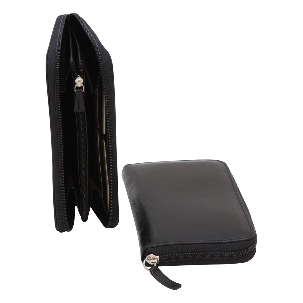 Portafoglio con portamonete interno - nero con RFID