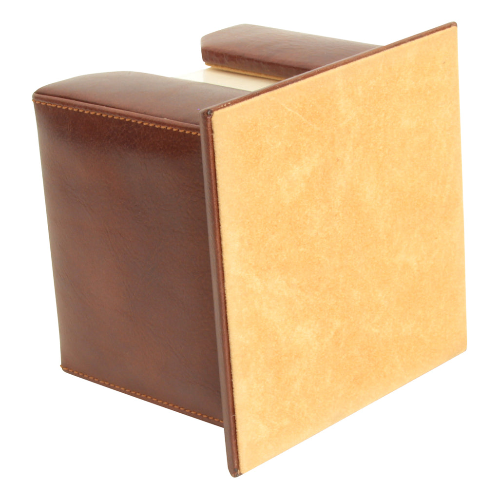 Porta Blocco per Appunti in Pelle. Marrone