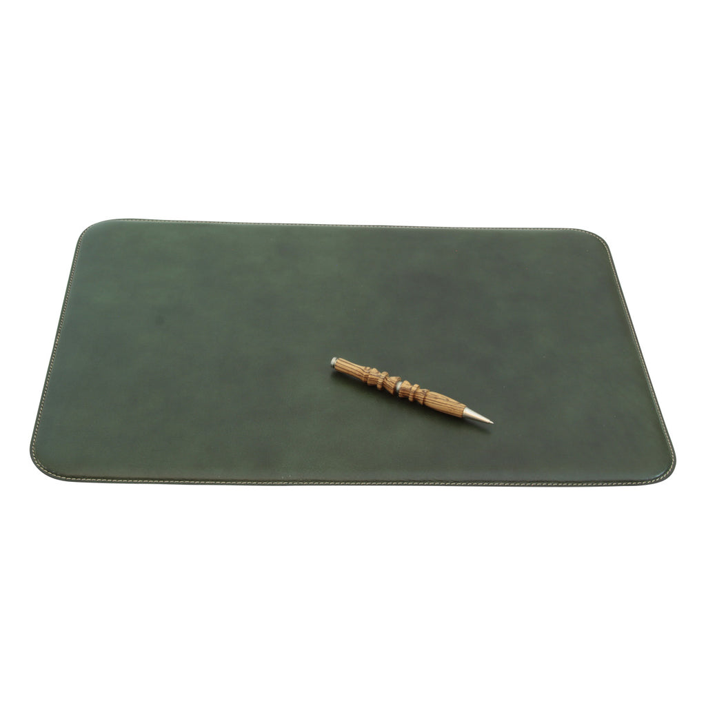 Set da scrivania in pelle - 5 pz   verde