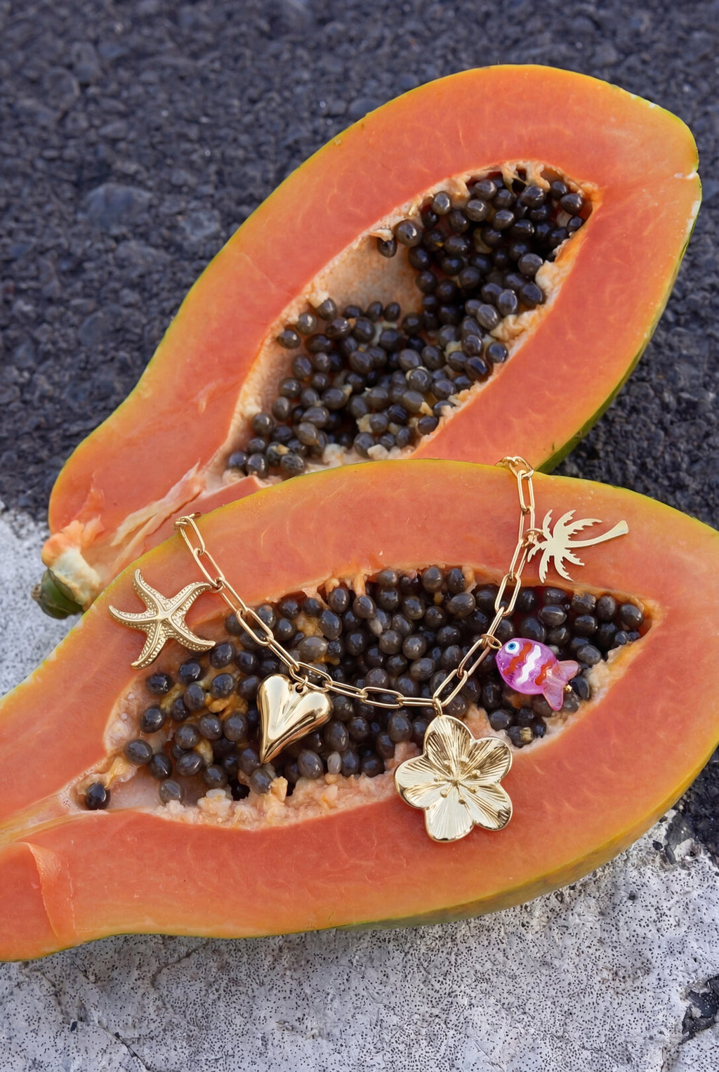Braccialetti con ciondoli in acciaio inossidabile a forma di cuore, casual, per vacanze/spiaggia, semplici, gioielli da donna
