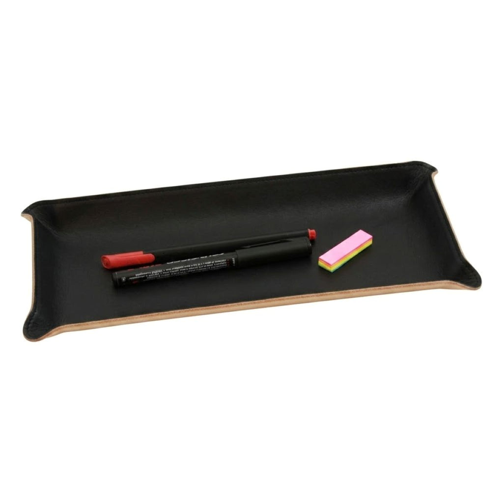 Set da scrivania in pelle - 5 pz   nero