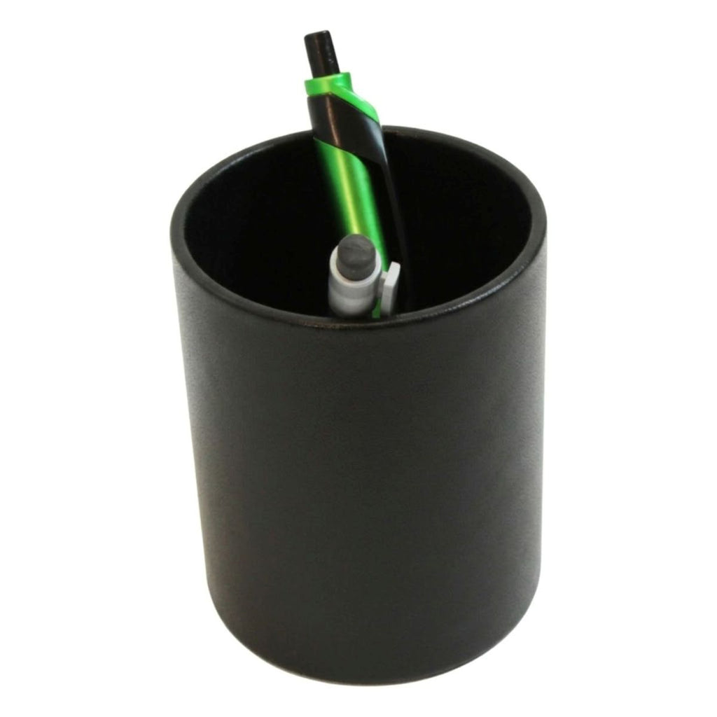Set da scrivania in pelle - 5 pz   nero