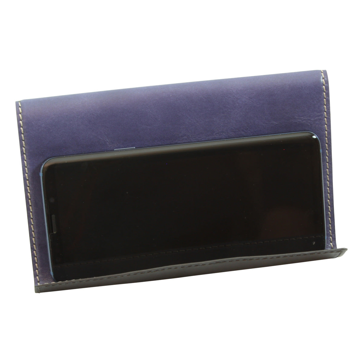 Supporto in pelle per ipad e iphone - cobalto