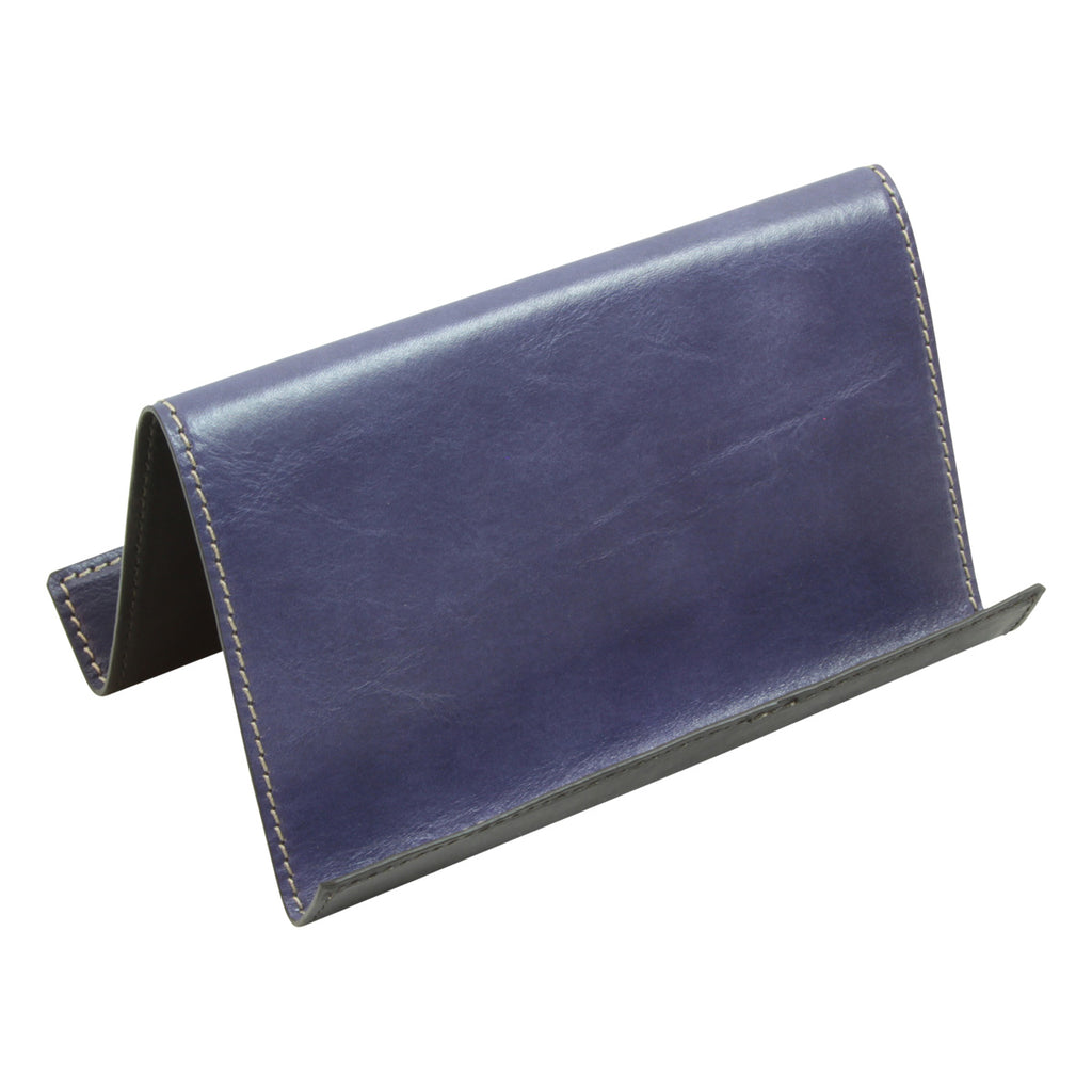Supporto in pelle per ipad e iphone - cobalto