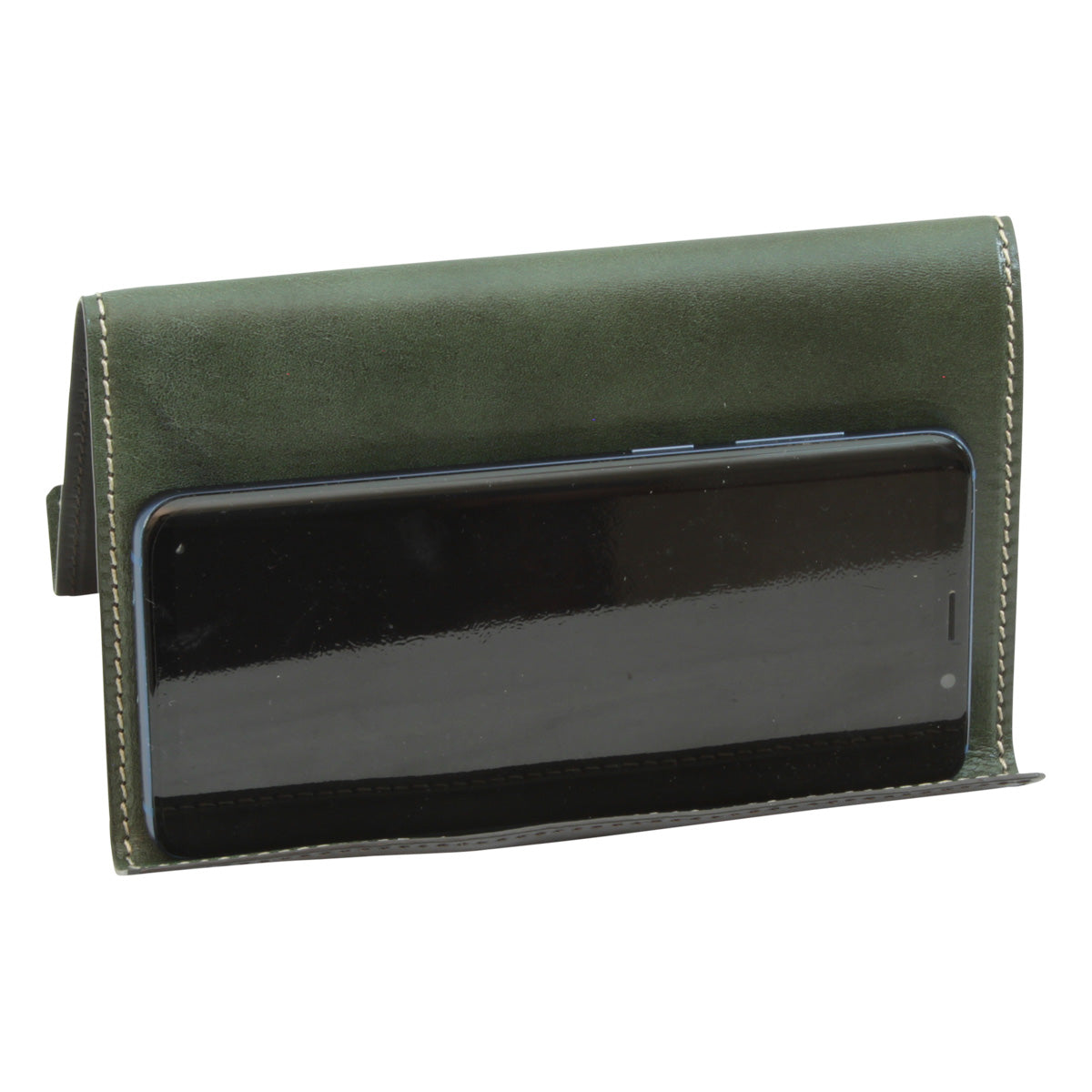 Supporto per ipad e iphone in pelle - verde
