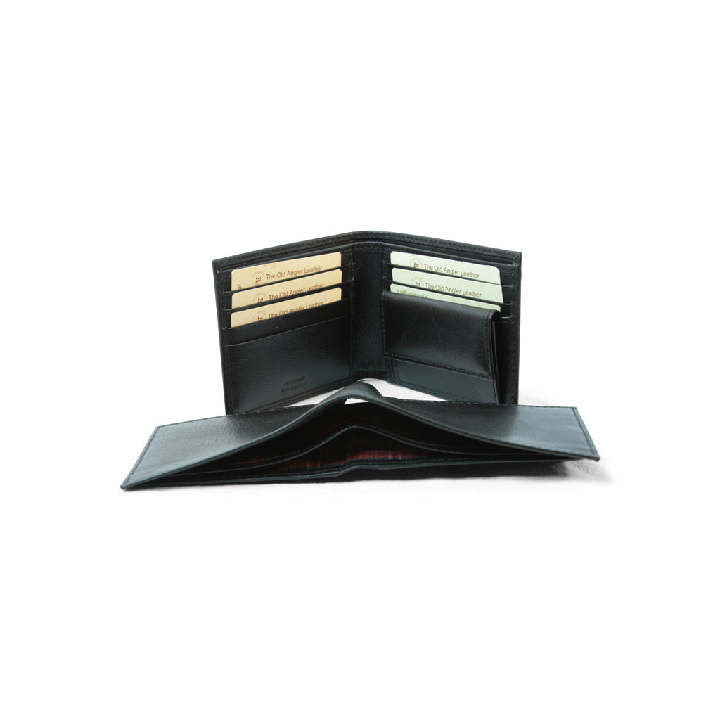 Portafoglio in pelle con portaspiccioli e RFID - black