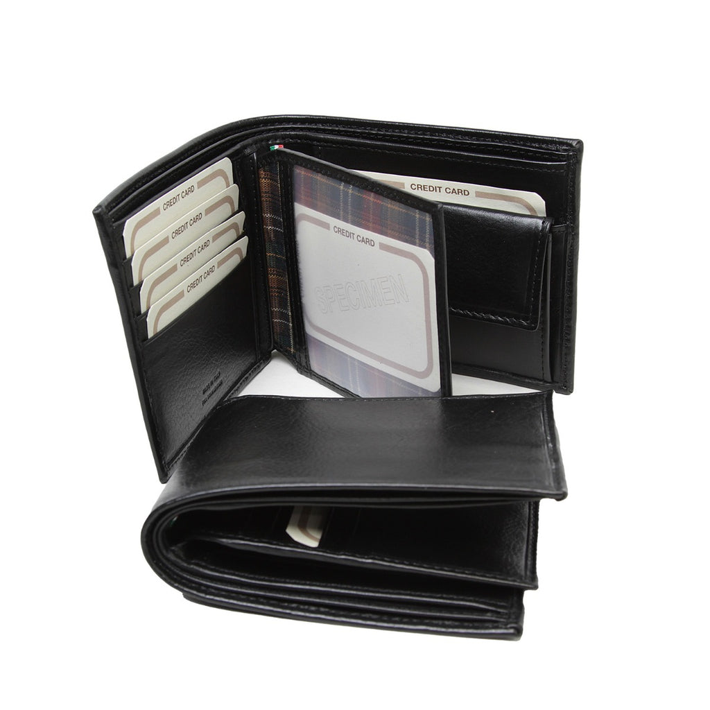 Portafoglio in pelle con portacarte e RFID