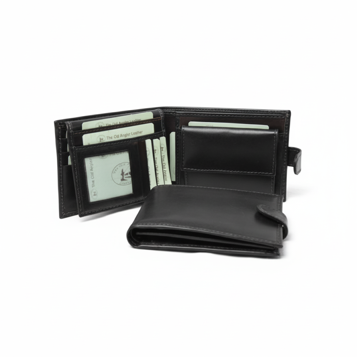 Portafoglio bifold in pelle - Nero con RFID