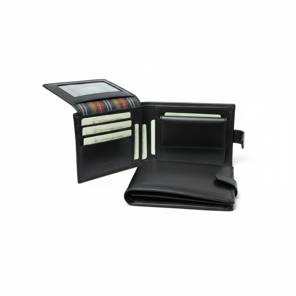 Portafoglio bifold in pelle - Nero con RFID