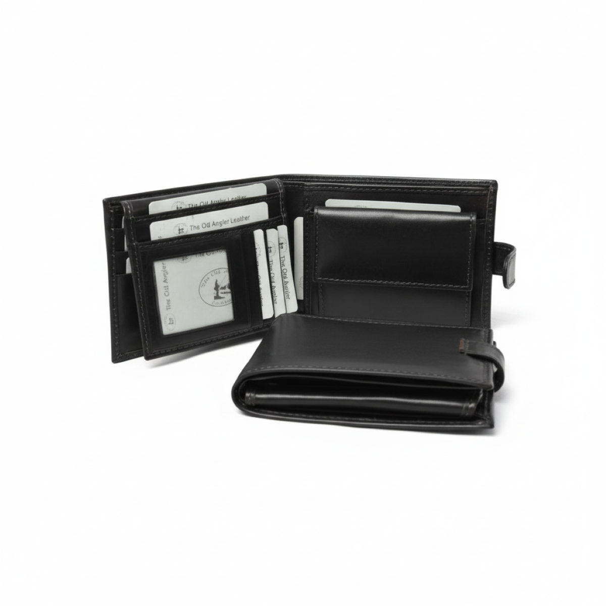 Portafoglio bifold in pelle - Nero con RFID