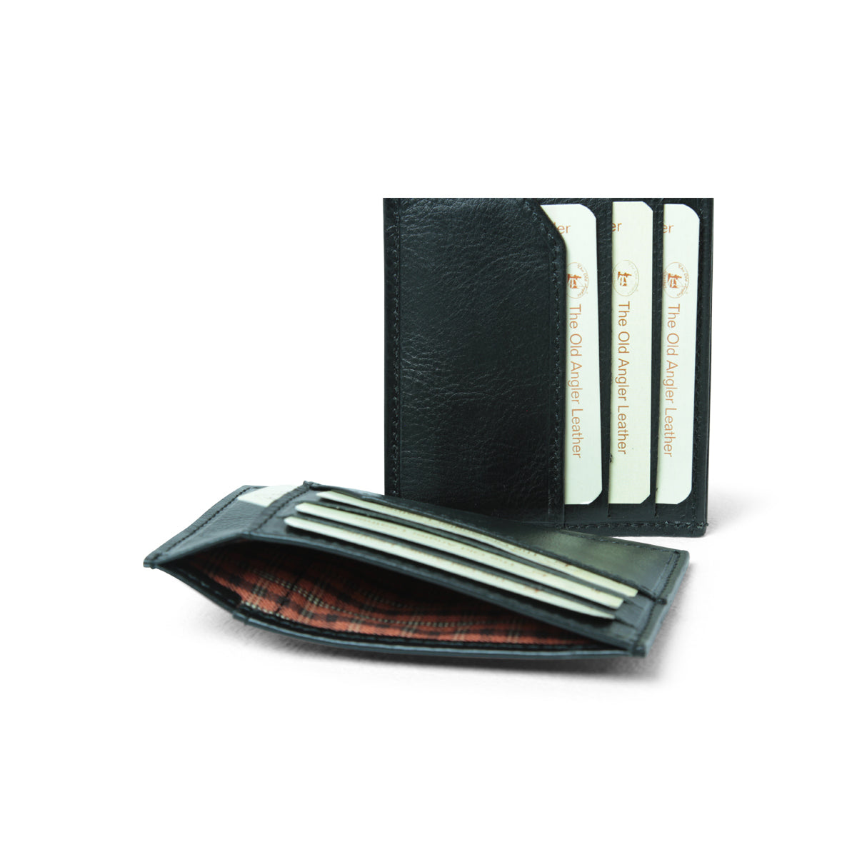Porta carte di credito in vera pelle. Nero con RFID